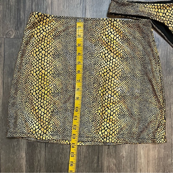 Swimwear Crocodile Print Set 3 Piece Bikini Bathing Suit With Cover Up Skirt M - Picture 12 of 16